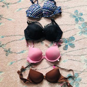 NEW Lot 4 VS WEAR EVERYWHERE PUSH-UP BRA 32A